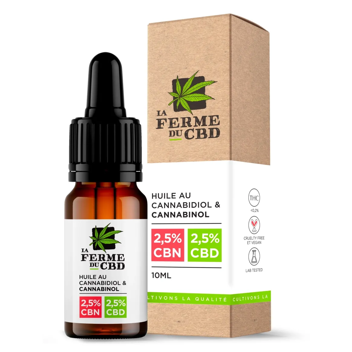 Huile CBN 2.5% CBD 2.5% - La Ferme du CBD