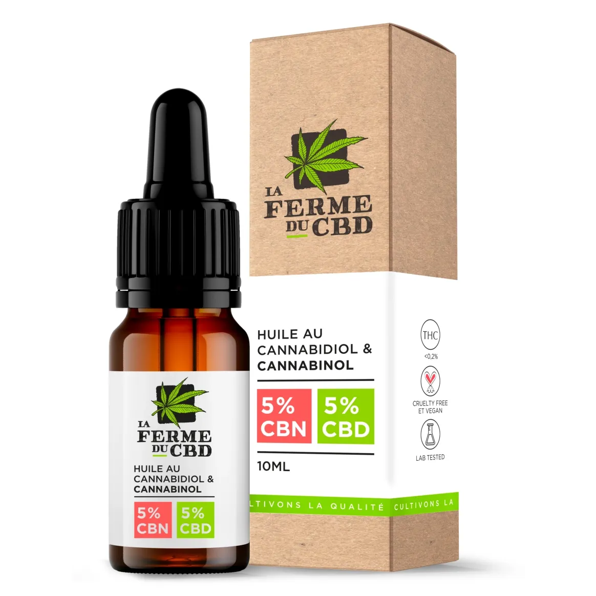 Huile CBN 5% CBD 5% - La Ferme du CBD