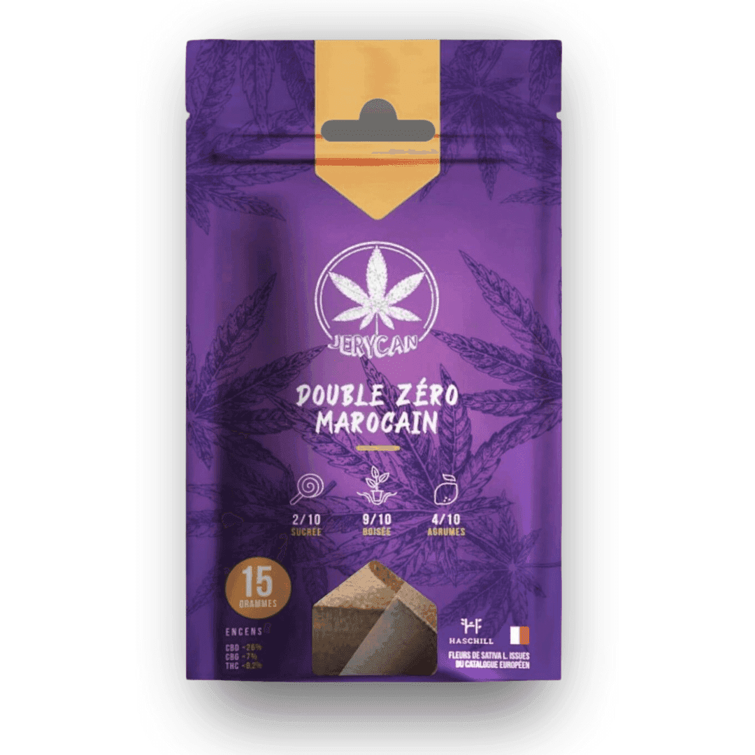 Pack 15G Double Zéro Marocain CBD 26% - Cbdpaschere