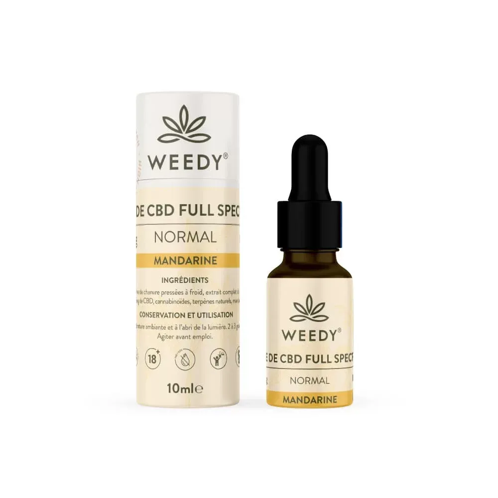 Huile Full Spectrum Mandarine CBD 10% - Weedy  Huile Full Spectrum Mandarine CBD 10% - Weedy