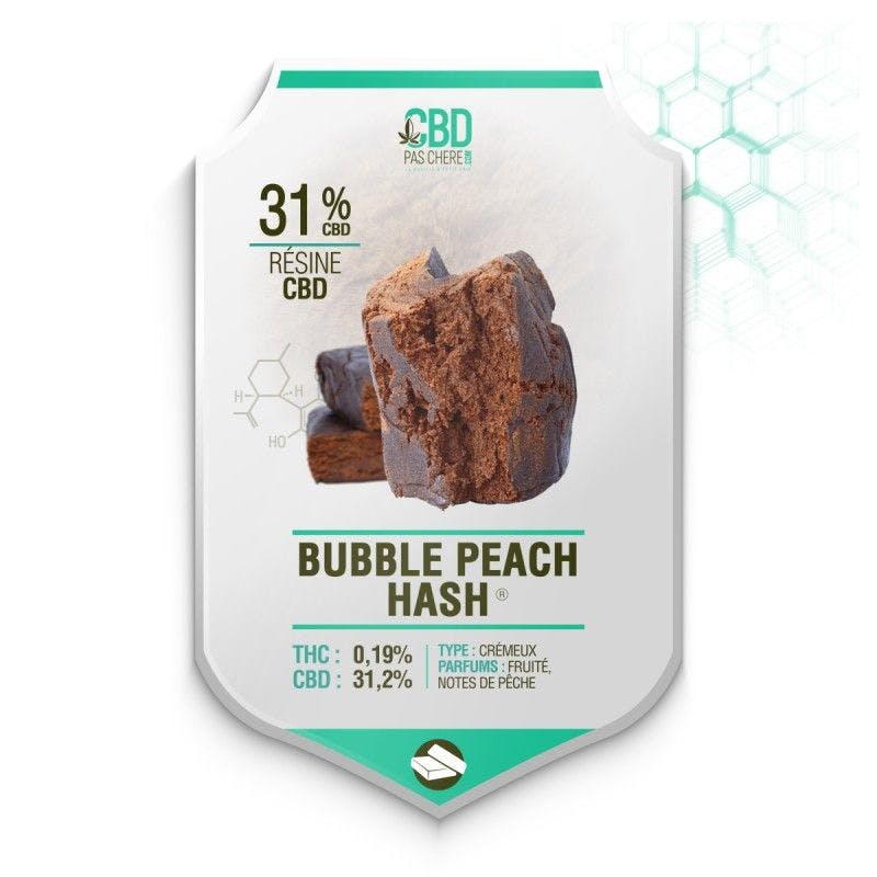 Bubble Peach Hash CBD 31% - Cbdpaschere