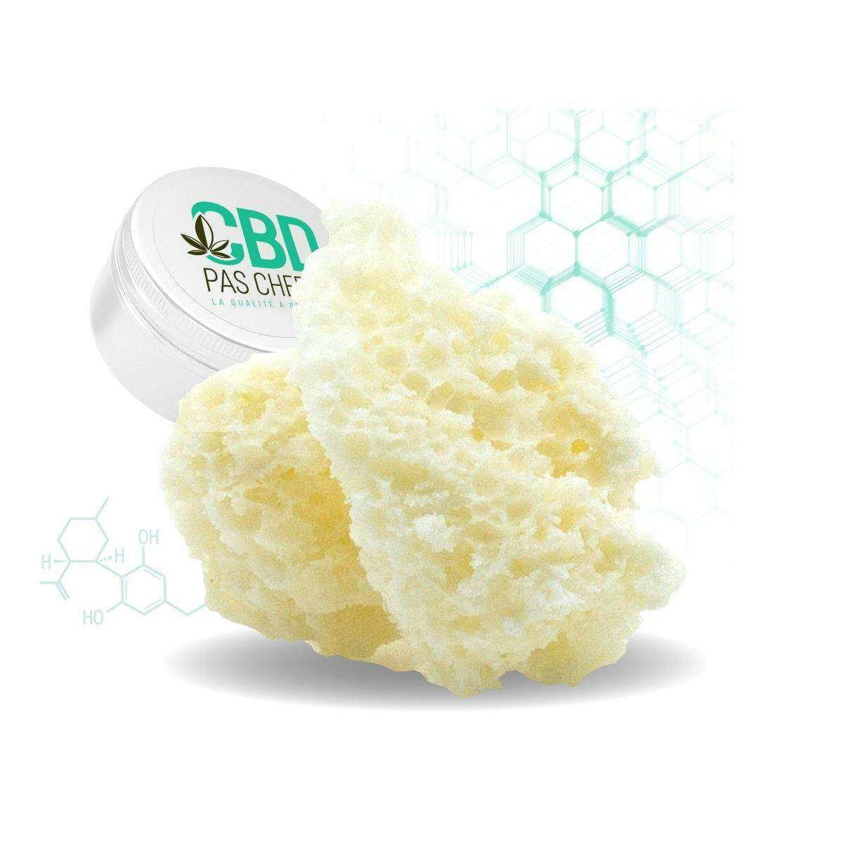 White Crumble Wax CBD 85% - Cbdpaschere